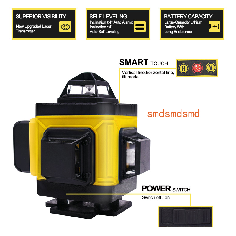 16 Lines 4D Laser Level Horizo - Laser Level 16 Lines 4D Green recension och pris