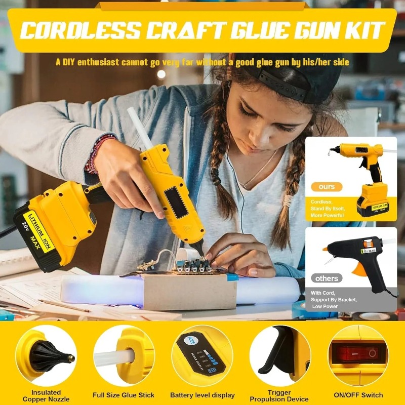Original Cordless Electric Han - Hot Melt Glue Gun Cordless recension och pris
