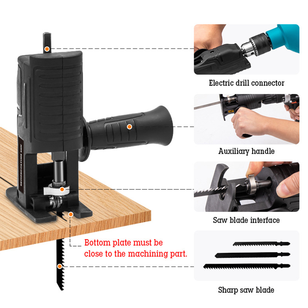 Portable Reciprocating Saw Ada - Reciprocating Saw Attachment Drill recension och pris