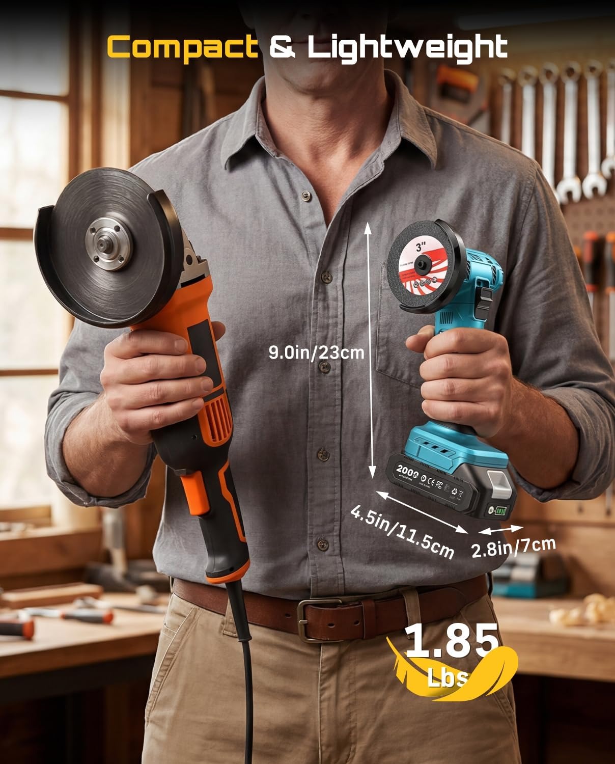 SEESII Cordless Mini Angle Gri - Brushless Angle Grinder Battery Powered recension och pris