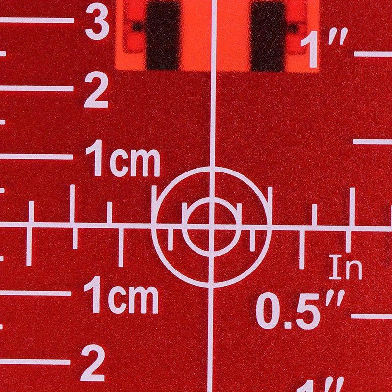 1PCS Inch Cm Laser Target Card - Laser Level 16 Lines 4D Green recension och pris
