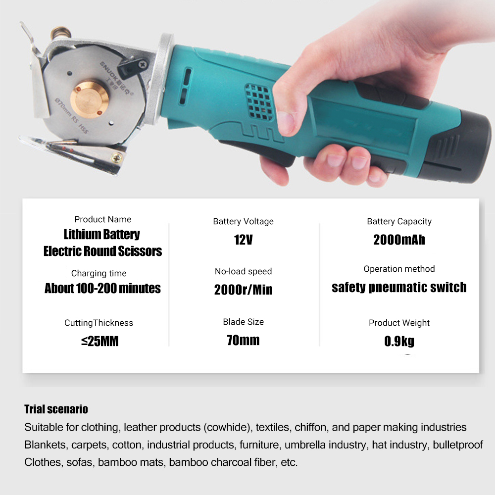 12V Electric Round Scissors Co - Cordless Rotary Tool Kit Accessories recension och pris