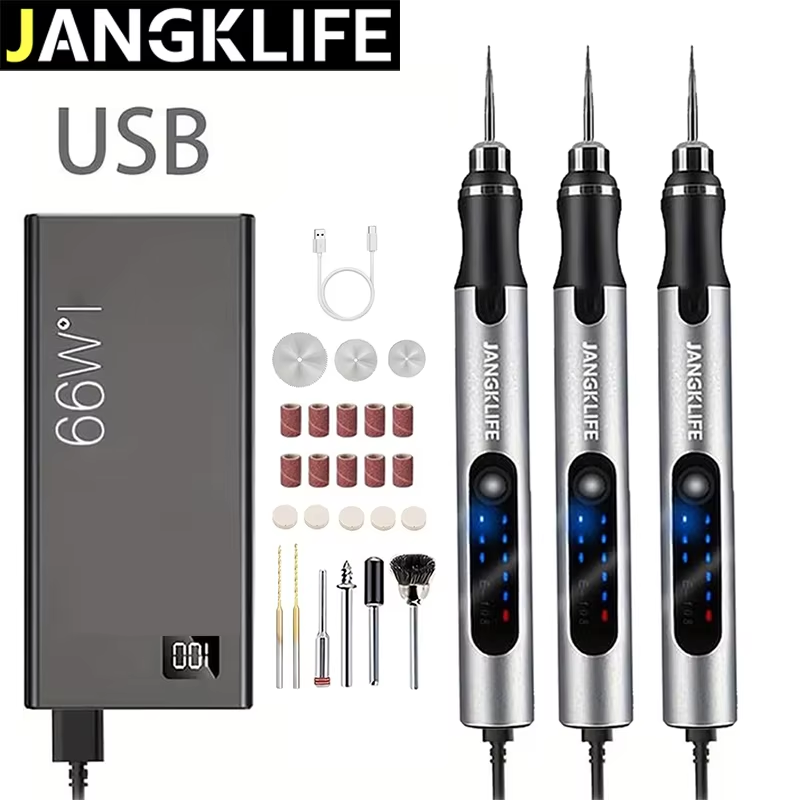 JANGKLIFE USB Rechargeable Rot - Cordless Rotary Tool Kit Accessories recension och pris