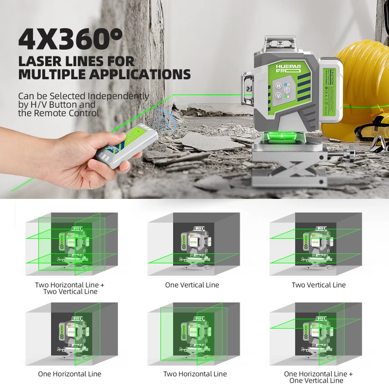 Huepar 2024 New Design 4D 16li - Laser Level 16 Lines 4D Green recension och pris